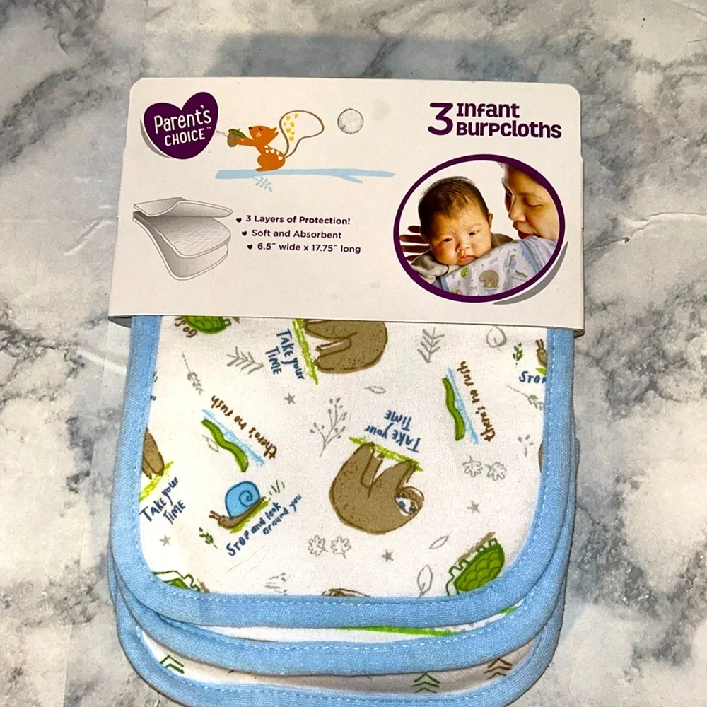 Parent's Choice 3-Pack of Infant Burp Cloths 3/$25
